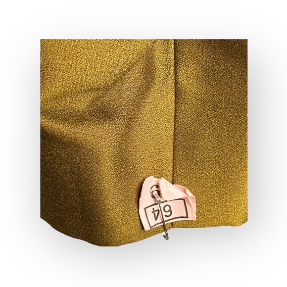 Vintage: Gentry 𖡗 Handmade 3 Button Duponi Silk Coat 𖡗 Metallic Goldenrod 𖡗 - Picture 9 of 16